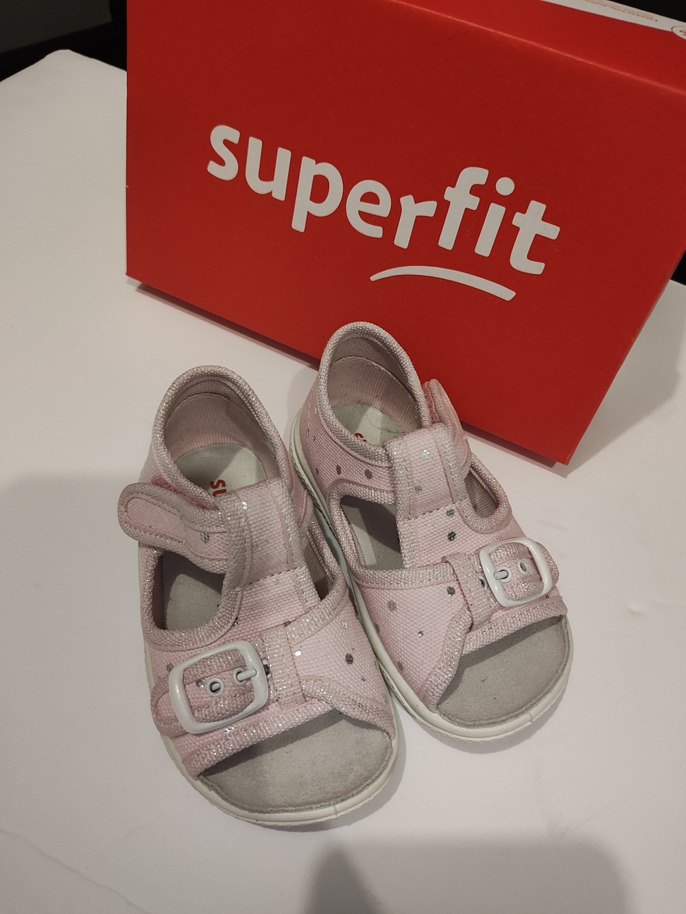 Superfit Light Pink Glitter Girls' Sandals
